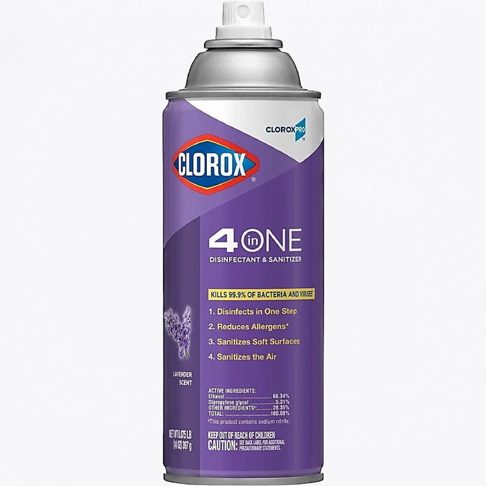 Clorox Pro Disinfectant and sanitizer Spray, 14 oz lavender scent ready to use