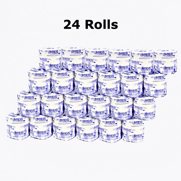 Lavender 24 rolls soft toilet tissue 2 ply