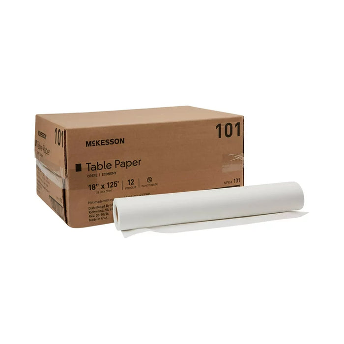 McKesson Exam Table Paper, Smooth - White 12 Count 18" and 21"