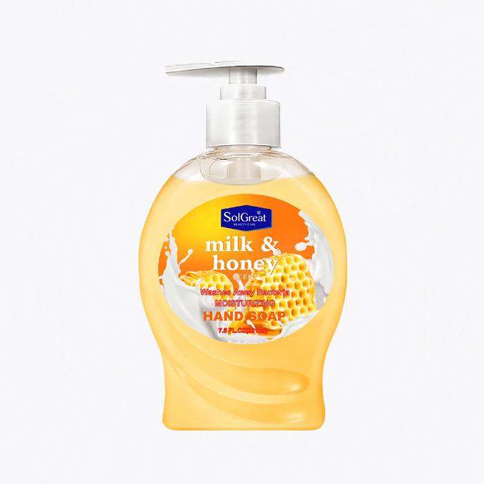 SolGreat Moisturizing Hand Soap - Milk & Honey scent 7.5oz