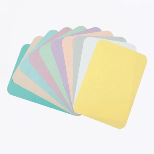 multiple colors tray covers yellow, white, blue, pink