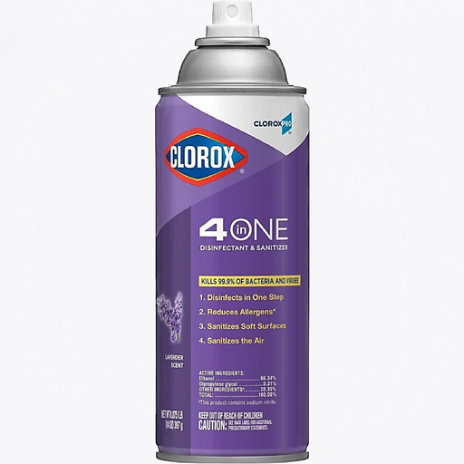 Clorox Pro Disinfectant and sanitizer Spray, 14 oz lavender scent ready to use 