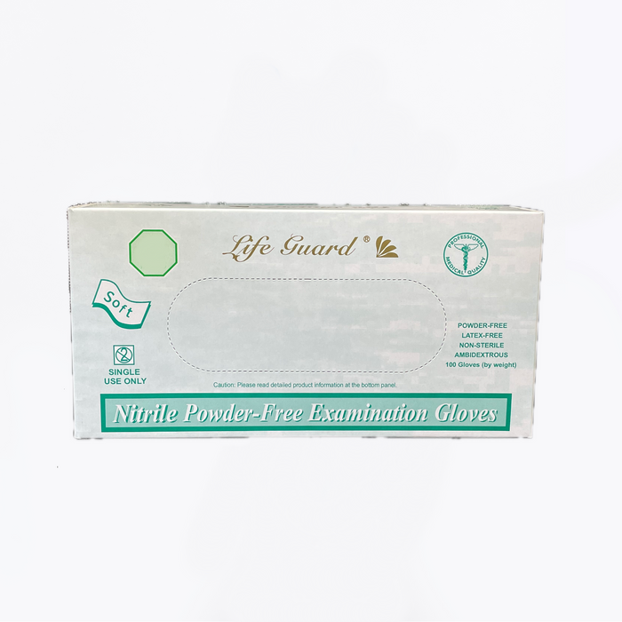 Lifeguard Blue Nitrile Exam Gloves 3.5 Mil 100 Pcs