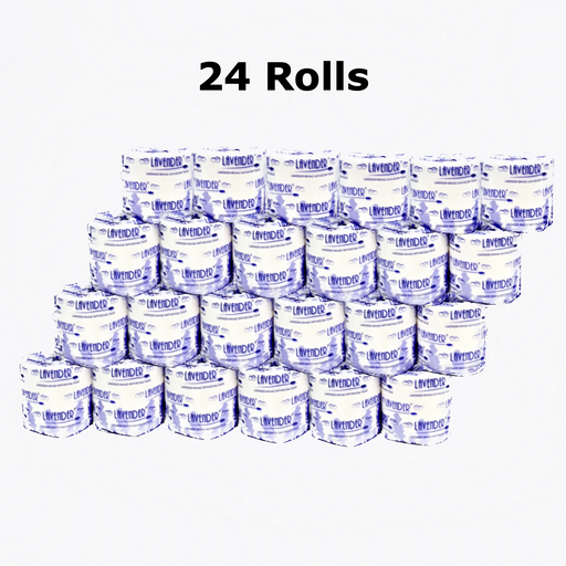 Lavender 24 rolls soft toilet tissue 2 ply 