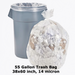 55 Gallon trash bag, 38" x 60", 14 micron clear color can liner