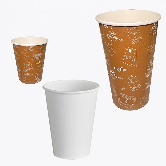 Disposable cups, Hot paper cups 8 oz, 12 oz, 16 oz