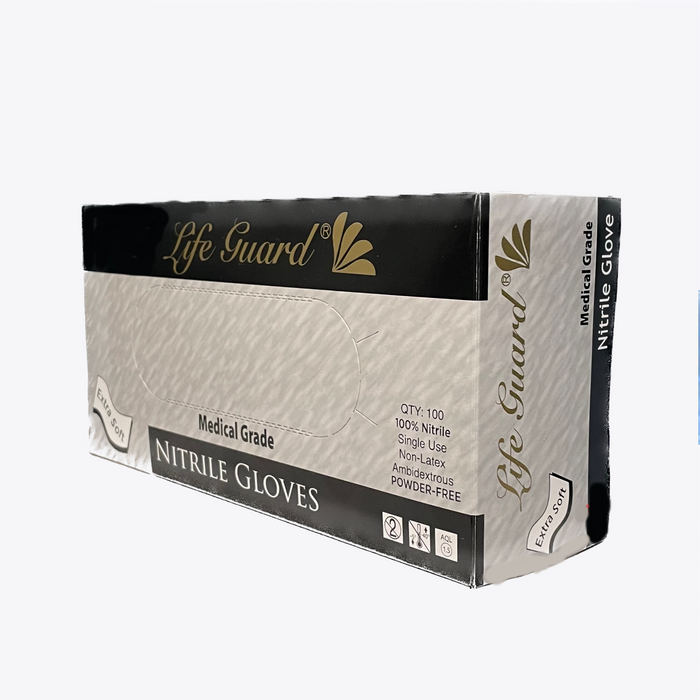LifeGuard 4 Mil Black Nitrile Exam Gloves